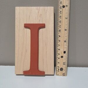 I Monogram Capital letter Rubber stamp